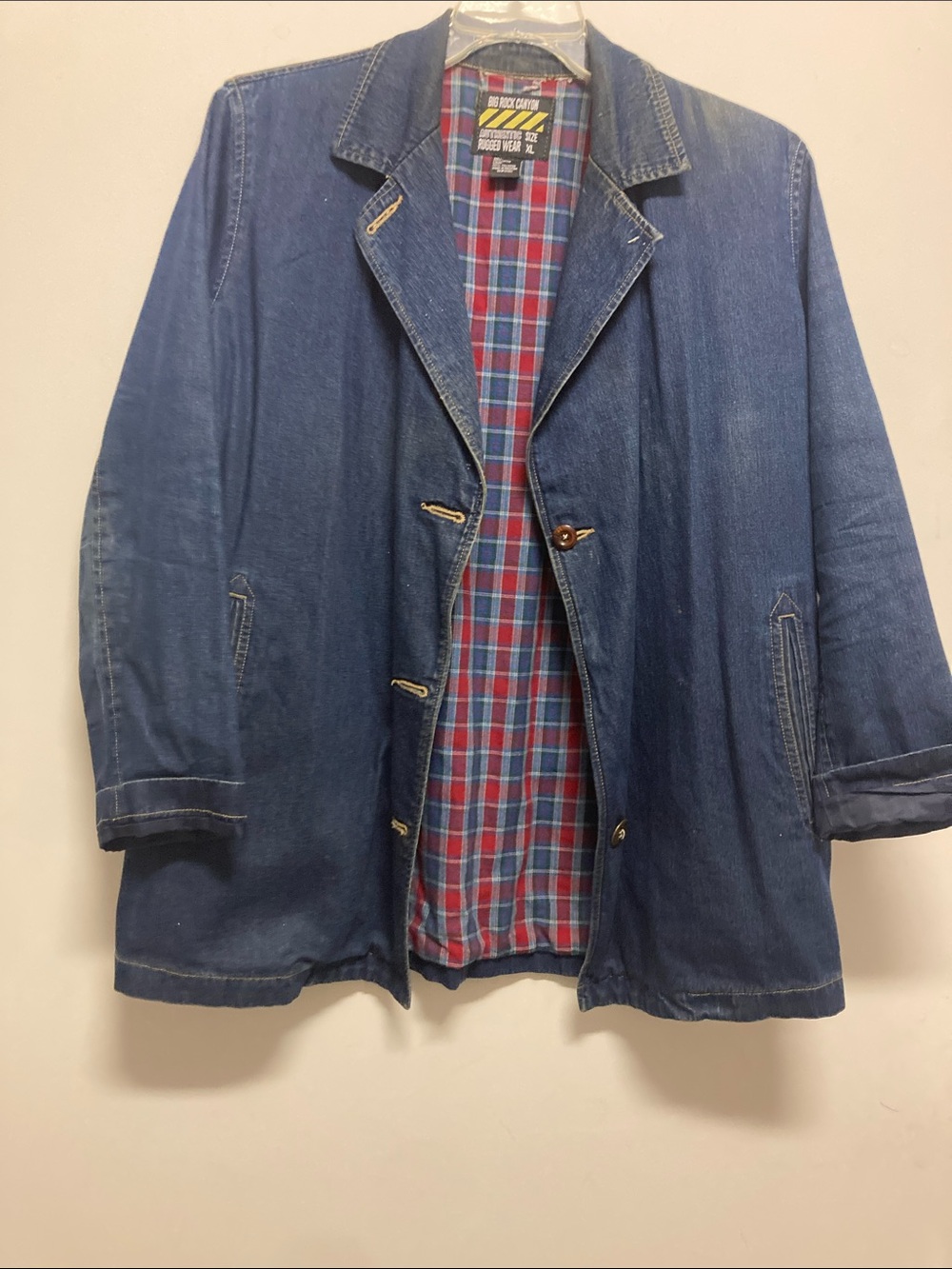 BIG ROCK CANYON/Blue denim with Plaid Lining